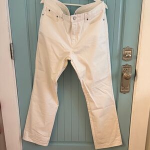 Banana Republic Women's White Straight Jeans